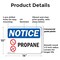 Signmission Propane OSHA Notice Sign, Plastic, 14in W x 10in L, 2PK OS-2PACK-NS-P-1014-L-17893 - alternate 4